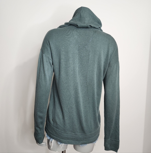 Lululemon Wake Up & Go Zipper Hoodie Sweater In Graphite Green Size L - Picture 8 of 15